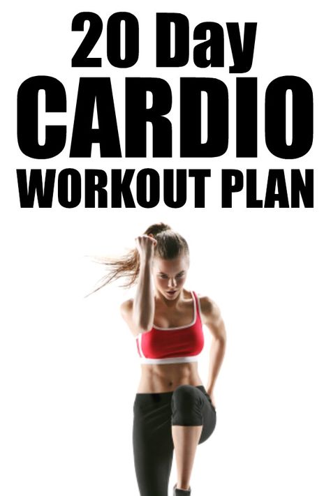 20 Days worth of cardio workouts - all full workouts that you can do at home! Cardio Workout At Gym, Cardio Workout Plan, Strengthen Your Back, Cardio Workout At Home, Cardio Workouts, Hiit Workouts, Best Cardio Workout, Best Cardio, Cardio Training