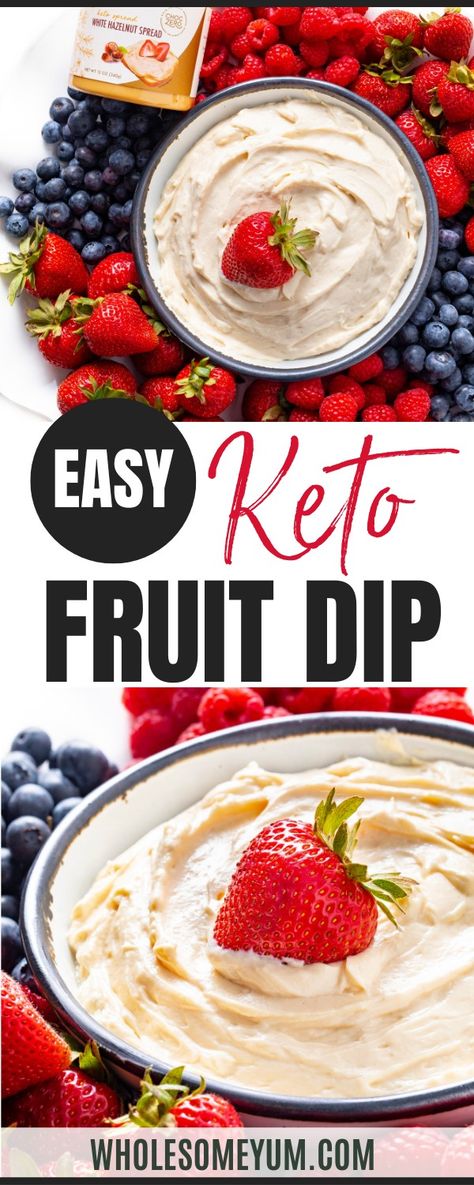 Healthy Keto Fruit Dip Keto Fruit Dip, Healthy Fruit Dip Recipe, Greek Yogurt Fruit Dip, Strawberry Fruit Dips, Healthy Fruit Dip, Yogurt Fruit Dip, Easy Fruit Dip, Fruit Dip Recipe, Cream Cheese Fruit Dip