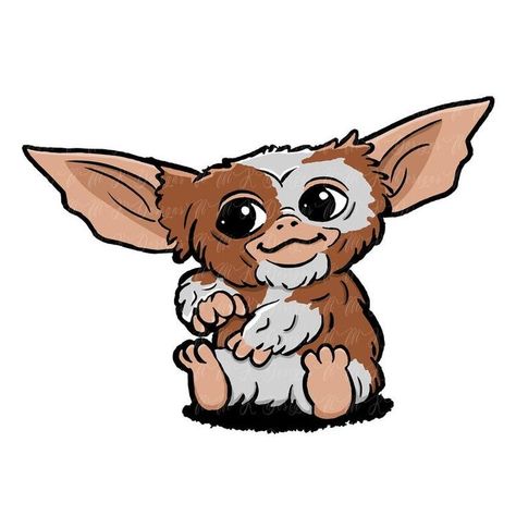 Gizmo Tattoo, Gremlins Art, Gizmo Gremlins, Geniale Tattoos, Cartoon Tattoos, Graffiti Drawing, Tattoo Flash Art, Flash Art, Arte Horror