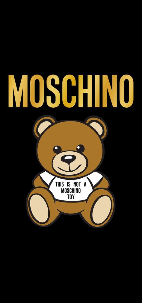 Moschino Wallpaper, Wallpaper Image, Black Background, Moschino, A Black, Teddy Bear, Black