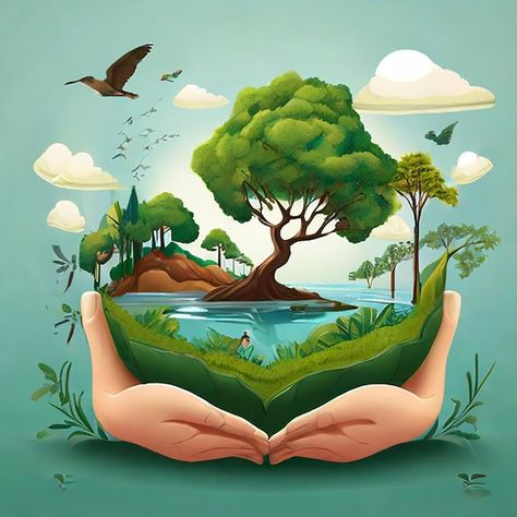 Environmental Illustration, Rs Logo, Save Nature, Creation Art, Pinterest Photos, Cat Wallpaper, Save Earth, Ecology, Graphic Resources