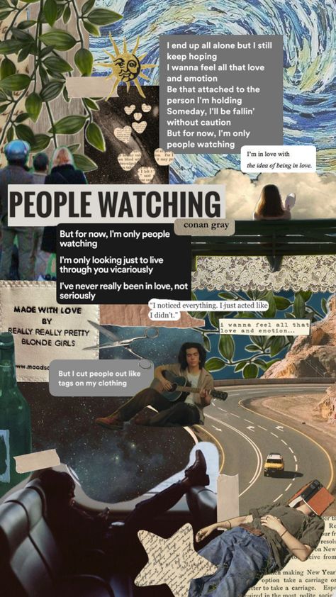 people watching - conan gray #music #conangray #superache #song #songlyrics Conan Gray Wallpaper People Watching, Conan Gray People Watching, People Watching Conan Gray, Conan Gray Wallpaper, Gray Wallpaper, People Watching, Movie Wallpapers, Conan Gray, Grey Wallpaper