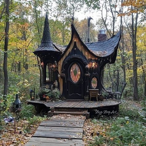 Witchy Inspiration, Tv Aesthetic, Fairytale Houses, Witchy House, Fantasy Cottage, Fairytale House, Storybook Homes, Everyday Magic, Witch Cottage