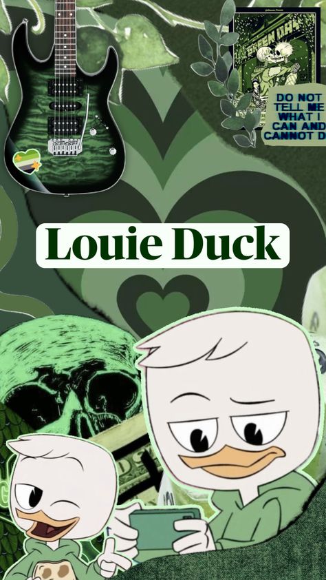 Duck Tales Louie, Duck Aesthetic, Louie Duck, Duck Tales, Green Day, Green Aesthetic, Best Mom, Your Aesthetic, Aesthetic Wallpapers