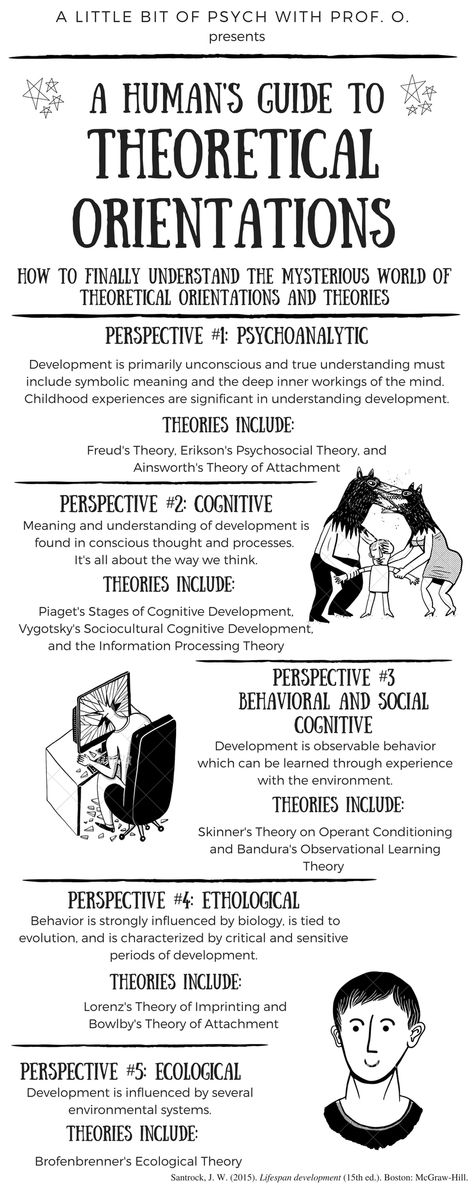 Lifespan development infographic for explaining theoretical orientations and related theories.  Psychology student tool. Developmental Psychology Theories, Nce Study Materials, Lifespan Development Psychology, Psychology Personalities, Eppp Exam Psychology, Eppp Psychology, Lpc Exam, Nce Study, Clinical Psychology Student