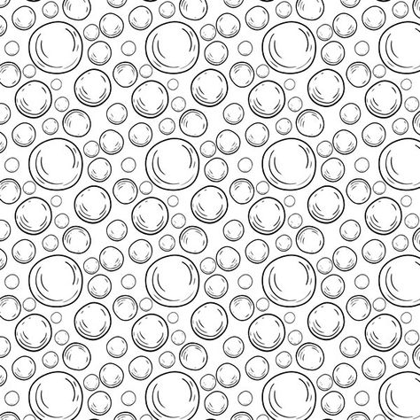 Black and White Bubbles Patterns  by SweetlanArt | Redbubble Bubble Doodles, Curved Lines, Dynamic Design, A Pattern, Top Artists, Science Poster, Stranger Things Fanart, Sell Your Art, Original Art