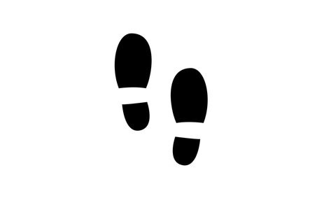 Footprint Drawing Simple, Footprint Silhouette, Footprint Drawing, Simple Illustration Design, Footprint Illustration, Icon White Background, Icon White, Background Simple, Black Silhouette