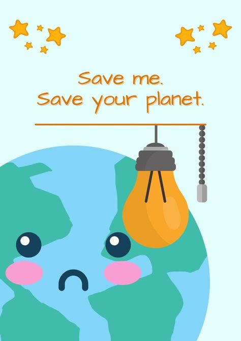 poster, flyer, brochure Earth Hour Poster, Earth Hour Day, Day Earth, Earth Hour, Save Earth, Yellow And Green, Save The Planet, Poster Template, Earth Day