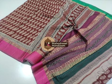 Maheshwari Maroon Red Bagh Print Saree Bagh Print, Print Saree, Maroon Red, Blouse Material, Printed Sarees, Blouse Fabric, Chanel Boy Bag, Blouse Piece, Natural Dyes