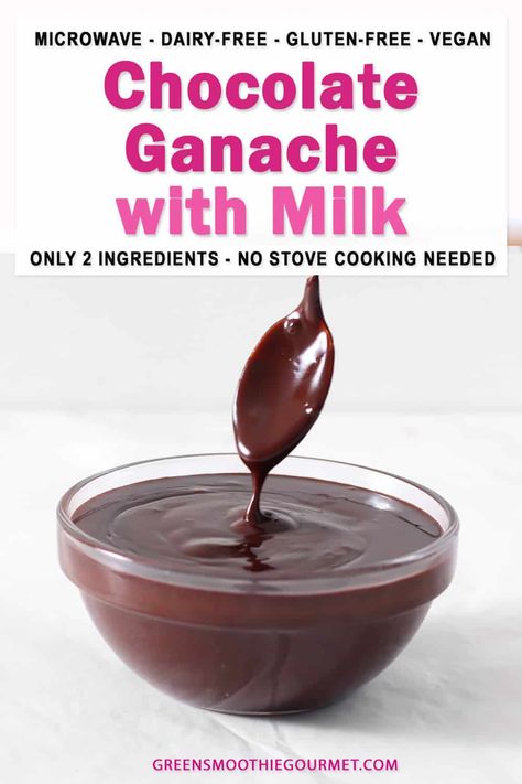 Chocolate Ganache Without Heavy Cream, Ganache Without Heavy Cream, Chocolate Ganache With Milk, Chocolate Ganache Without Cream, Ganache With Milk, Dairy Free Chocolate Ganache, Healthy Chocolate Cupcakes, No Heavy Cream, Christmas Chocolate Desserts