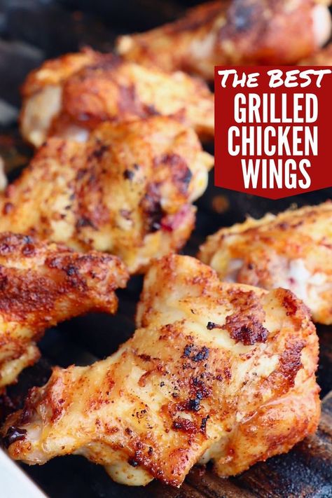 seasoned chicken wings on the grill Crispy Wings On The Grill, Chicken Wings On The Grill Recipes, Marinade For Wings, Bbq Chicken Wings Grilled, Best Grilled Chicken Wings, Grilling Frozen Chicken, Wings Recipe Grilled, Wings On The Grill, Flavorful Grilled Chicken