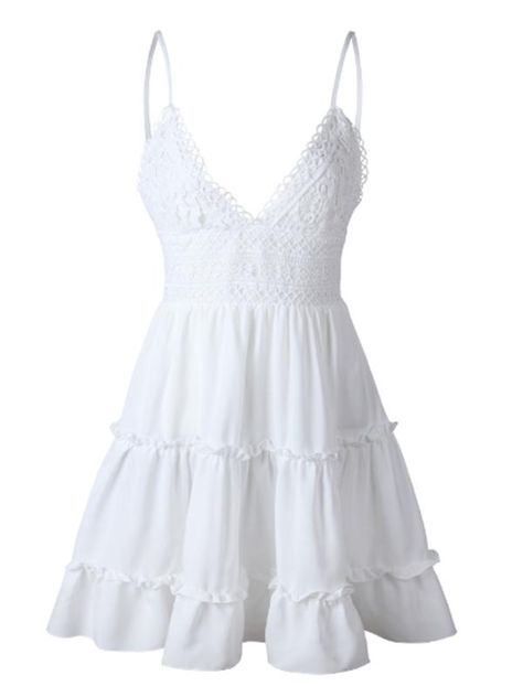 White Beach Dress Summer, White Lace Halter Dress, Backless Dresses, White Lace Mini Dress, Lace Halter Dress, Women Lace Dress, Beach Mini Dress, Boho Summer Dresses, Mini Sundress