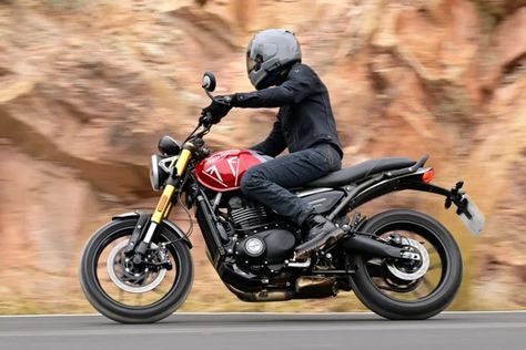 2024-triumph-speed-400-review-1 Triumph Speed 400, Triumph 400, Motorcycle Garage, Fast Facts, Moto Style, The Fold, Street Bikes, Alloy Wheel, Fuel Economy