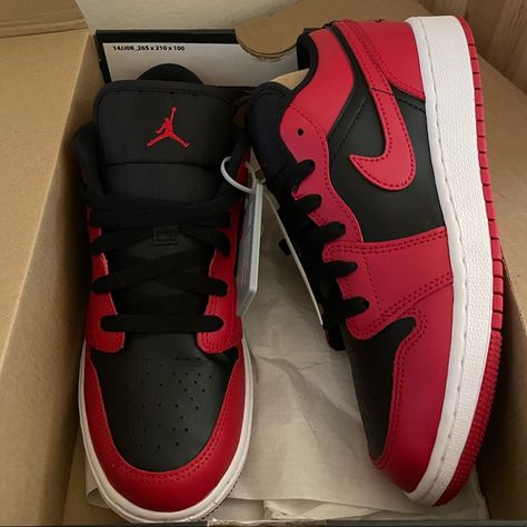 New In Box, Authenticated Thru Stadium Goods Want To Keep Them But They're Small On Me. I Wear A Size 7 My Two Personalities Shoes, Air Jordan 1 Low Chicago, Matching Shoes For Couples, Jordan 1 Low Chicago, Red And Black Shoes, Nike Shoes Air, Pretty Sneakers, Nike Air Jordan Shoes, Milwaukee Wedding