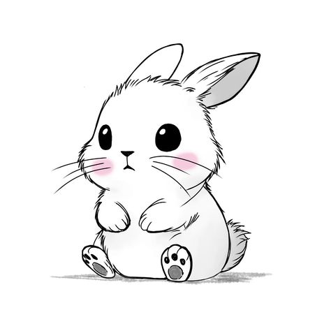 Let's Draw A Rabbit #draw #art #rabbit #cute Cute Rabbits Drawings, Rabbit Cute Drawing, Cute Rabbit Drawing, Draw Rabbit, Draw A Rabbit, Art Rabbit, Books Design, Rabbit Drawing, Rabbit Illustration