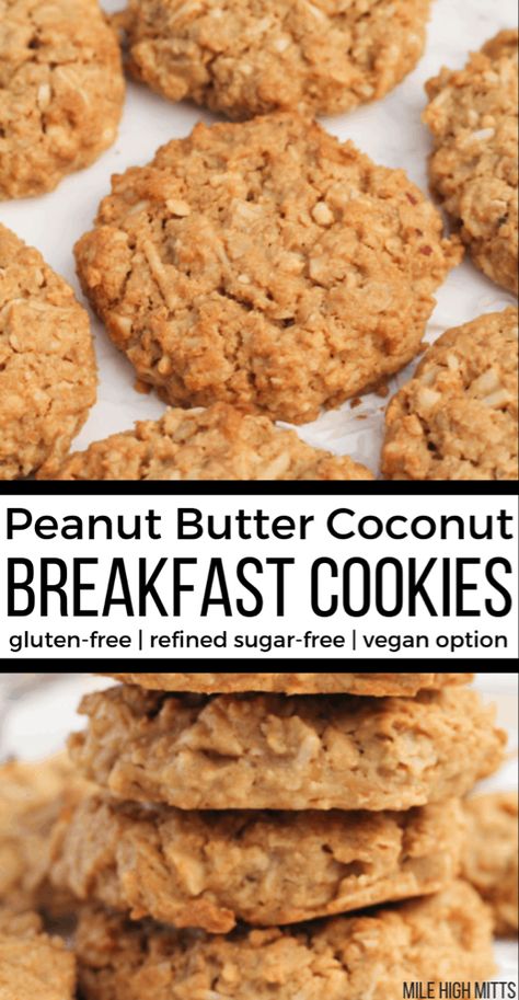 Gluten Free Breakfast Bites, Healthy Coconut Cookies, Coconut Breakfast Cookies, Low Carb Vegan Breakfast, Breakfast Cookies Gluten Free, Coconut Breakfast, Cookies Sans Gluten, Fingerfood Baby, Flax Eggs