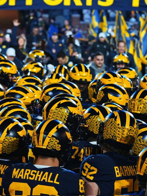 Michigan Football Aesthetic, Michigan Football Helmet, Football Aesthetics, College Football Art, Football America, Football Aesthetic, Michigan Go Blue, Football Pics, Military Man