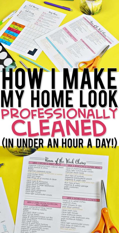 This set of free cleaning schedule printables is the easiest way to keep your home clean in an hour a day! Realistic list tasks are broken down by house zone for an organized daily & weekly routine. Weekly Cleaning Schedule For Working Women, Monthly Deep Cleaning Schedule Free Printable, Cleaning Schedule For Working Women, Fly Lady Cleaning Schedule, Homemaking Hacks, Free Printable Cleaning Schedule, Perfect Routine, Fly Lady, Cleaning Schedules