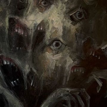 Michael Lotenero on Instagram: "“sinners descent into hell” • • • #darkart #hell #scaryart #outsiderart #darkartwork #figurativeart #acrylicpainting #abstractart #abstracthorror #abstractfigurative" Abstract Angry Art, Hell Paintings, Horror Concept Art, Crazy Paintings, Hell Painting, Chaotic Art, Scary Paintings, Silent Hill Art, Creepy Paintings