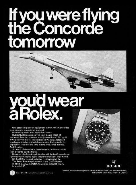 Watch Ad, Pan Am, Thrill Seeker, Retro Ads, Rolex Watch, Vintage Rolex, Old Ads, Rolex Gmt, Print Ads