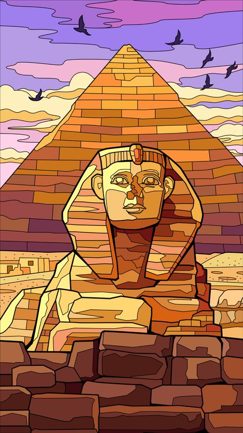 Egypt Illustration Art, Pyramids Egypt Art, Ancient Egyptian Art Drawing, Mesopotamia Drawing, Pyramids Egypt Drawing, Egypt Art Drawing, Ancient Egypt Drawing, Mesopotamia Architecture, Ancient Egypt Painting