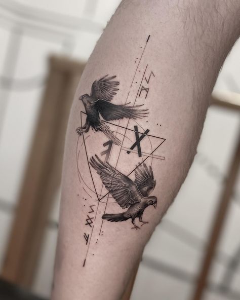 Tattoo Ideas Women, Viking Tattoos For Men, Leg Band Tattoos, Band Tattoos For Men, Viking Tattoo Symbol, Crow Tattoo, Tattoo Inspiration Men, Norse Tattoo, Nordic Tattoo