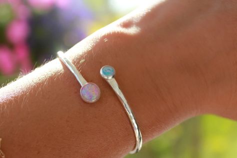 OPAL BANGLE BRACELET Opal Cuff Bracelet Bangle Bracelet - Etsy Opal Cuff Bracelet, Opal Bangle, Multi Gemstone Bracelet, Sterling Silver Bangle Bracelets, Sterling Silver Bangle, Opal Color, Opal Bracelet, Fort Wayne, Argentium Silver