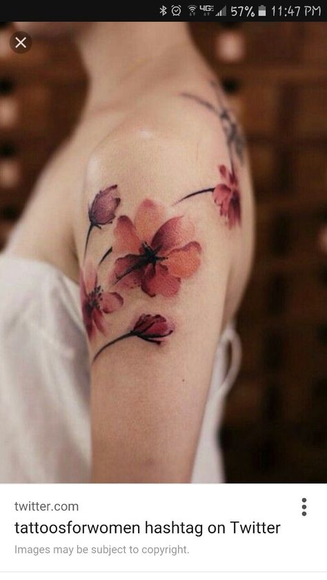 Quarter sleeve idea Flower Watercolor Tattoo, Watercolor Tattoo Flower, Disney Tattoo, Diy Tattoo, Tattoo Feminina, Tattoo Life, Flower Tattoo Designs, Tattoo Sleeve, Trendy Tattoos