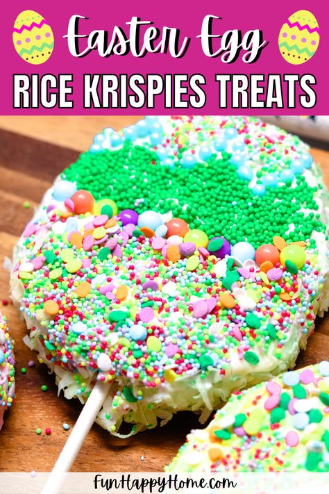 These Easter Egg Rice Krispie Treats make an adorable addition to any Easter party or spring get-together. And they're so easy to make! Egg Rice Krispie Treats, Easter Egg Rice Krispie Treats, Easter Rice Krispies, Easter Bunny Bark, Easter Oreos, Easter Rice Krispie Treats, Fun Easter Treats, Egg Rice, Easy Easter Treats