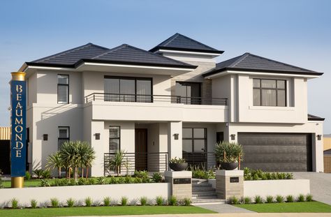 Beaumonde Homes are Perth's trusted custom home builders specialising in designing and building exquisite and luxurious homes. As an established locally owned family business, we pride ourselves in the quality of our elegant home designs. We are one of Perth’s largest individually design home builder and we pride ourselves on reputation for service, versatility, professionalism and expertise. Visit: Paint Exterior House, Lake Lugano, Double Story House, Exterior House Paint, Two Story House Design, Luxurious Homes, Double Storey House, 2 Storey House Design, House Outer Design