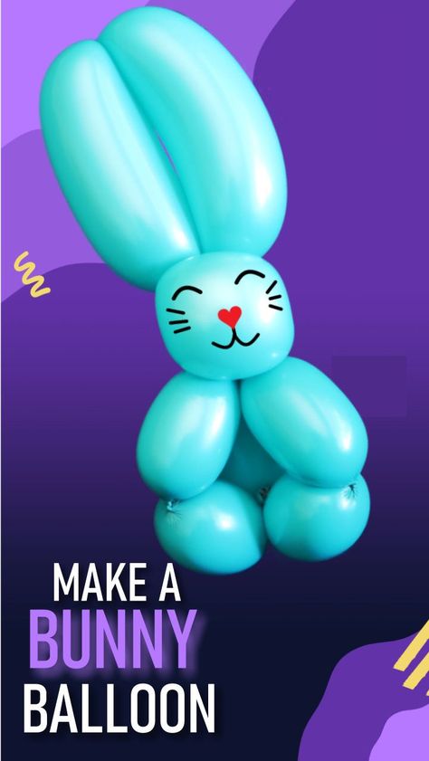 Diy Balloon Animals Easy, Balloon Animal Painting, Dog Balloon Animal, Easy Balloon Animals, Rabbit Balloon, Owl Balloons, Bunny Balloon, Clown Balloons, Dog Balloon