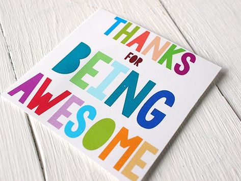 When there's no other reason to say thanks other than they're awesome, we've got it covered with this Thanks For Being Awesome Gift Tag! Thank You For Being Awesome, Diy Gifts On A Budget, Vinyl Creations, Beautiful Morning Quotes, Free Printable Cards, Birthday Week, Free Printable Art, Simple Gift, Crafty Gifts