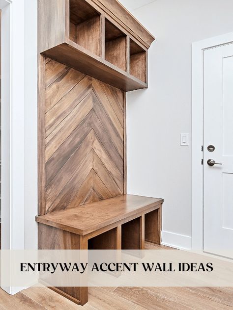 10 Trending Entryway Accent Wall Ideas That Impress Slat Wall Entryway, Wood Slat Wall Entryway, Entryway Accent Wall Ideas, Entryway Accent Wall, Wallpapered Entryway, Wall Entryway, Painting Shiplap, Accent Wall Ideas, Wood Slat Wall