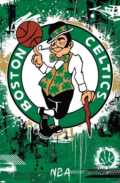 PRICES MAY VARY. This Trends NBA Boston Celtics - Maximalist Logo 23 Wall Poster uses high-resolution artwork and is printed on PhotoArt Gloss Poster Paper which enhances colors with a high-quality look and feel High-quality art print is ready-to-frame or can be hung on the wall using poster mounts, clips, pushpins, or thumb tacks Officially Licensed wall poster Easily decorate any space to create the perfect decor for a party, bedroom, bathroom, kids room, living room, office, dorm, and more Pe Boston Logo, Boston Celtics Logo, Celtics Logo, Boston Celtics Basketball, Nba Boston Celtics, Nba Wallpapers, Barn Wood Frames, Basketball Team, Trends International