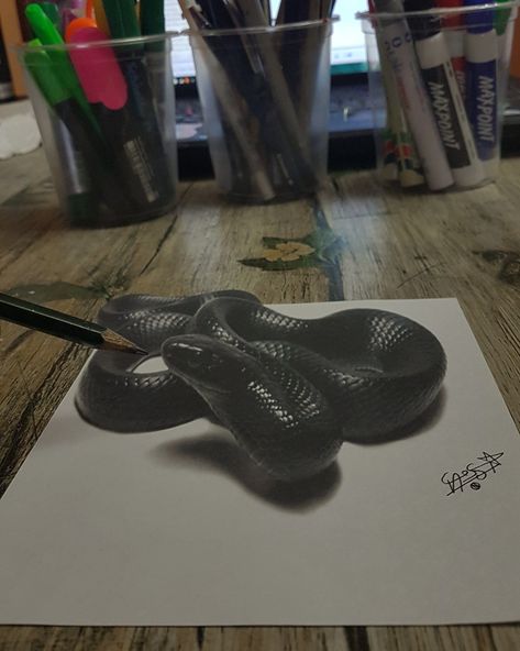 3d snake 3d Snake, 3d Drawings, Drawings