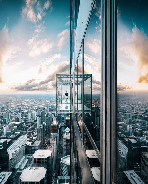 Willis Tower Skydeck, Chicago Places To Visit, Skydeck Chicago, Sears Tower, Usa Travel, Willis Tower, Travel Bucket List, Insta Story, Travel Usa