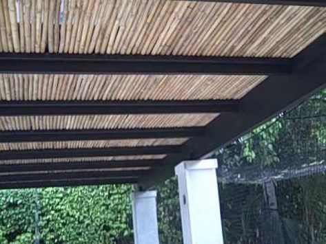 Outdoor pergolas are structures that can be used to cover a patio, garden or deck area in your backyard. A pergola is used to cover an area but still leaving the area exposed to the elements and nature. Many homeowners fall in love with the... #pergolawithroof Pergola Screens, Bamboo Roof, Corner Pergola, Louvered Roof, Garden Pergola, Cheap Pergola, Retractable Pergola, Pergola Attached To House, Pergola Canopy