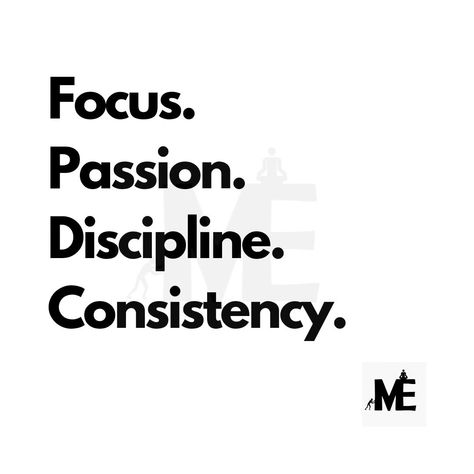 The essential ingredients for achieving success and reaching our goals are Focus: Concentrating our attention and efforts on what truly matters, avoiding distractions, and staying committed to our objectives. Passion: Harnessing our enthusiasm and love for what we do, fueling our determination, and driving us to pursue our goals relentlessly. Discipline: Maintaining self-control, adhering to a structured approach, and consistently putting in the necessary effort and hard work. Consistency... Achieving Goals In Silence, Goal Achieving Quotes, Avoiding Distractions, Self Focus, Consistency Quotes, Journal Key, Exercise Quotes, Focus Quotes, Discipline Quotes