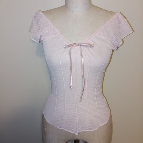 Cosabella Vintage Y2k Pink Antoinette Sleeveless Top Marked Size: S Nwt Normal Wear Please See All Photos As They Are Always A Part Of The Description. Pink Vintage Fashion, Cute Shirt Patterns, Coquette Clothes Aesthetic, Pink Matching Set, Thrifting Vintage, Preppy Chic Outfits, Applique Clothes, Angel Bebe, Sanrio Aesthetic