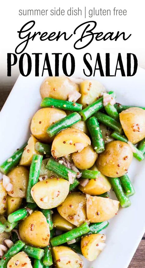 Green Bean Potato Salad, Potatoes Dishes, Summer Side Dishes Recipes, Tasty Salads, Savory Sides, Quinoa Salat, Gluten Free Sides, Pasta Side Dishes, Green Beans And Potatoes