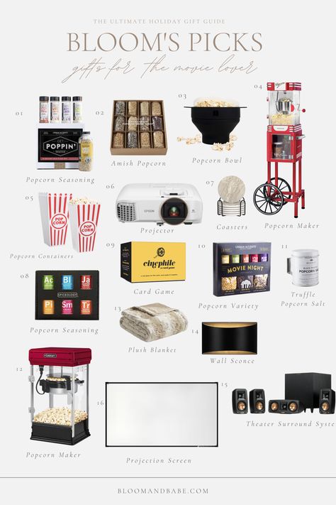 Movie Lover Gift Ideas, Gifts For Movie Lovers, Backyard Movie Theaters, Movie Night Gift Basket, Holiday Movie Night, Popcorn Containers, Luxury Birthday Gifts, Movie Night Gift, Movie Night Popcorn