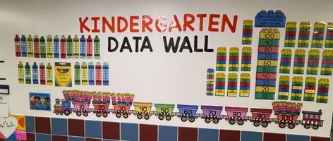 Kindergarten Data Wall - Mrs Male's Masterpieces Kindergarten Data Wall, Student Data Walls, School Data Walls, Data Bulletin Boards, Super Improvers Wall, Classroom Data Wall, Data Boards, Kindergarten Goals, Wall Bulletin Board