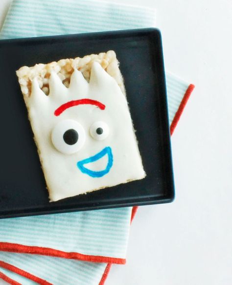 so much sweeter more than trash 😋💙 watch our insta story to get the recipe for this forky rice crispy treat! {get #toystory4 now on… Toy Story Rice Krispy Treats, Chocolate Rice Crispy Treats, Chocolate Rice Crispy, Peanut Butter Rice Crispies, Crispy Treats Recipe, Rice Crispy Treats Recipe, Puffed Rice Cereal, Krispie Treats Recipe, Krispy Treats