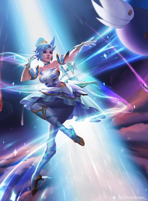 Orianna League Of Legends, League Of Legends Fanart, Star Guardian, Super Star, Photo Inspo, League Of Legends, Sailor Moon, Supernatural, Moon