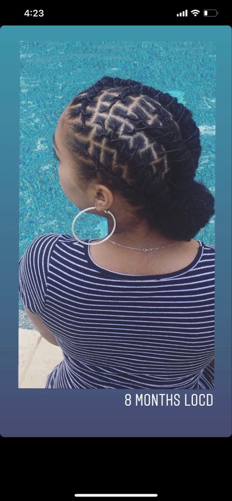 Simple Women Loc Styles, Loc Hairstyles Down, Front Locs Dyed, Loc Up Styles, Low Loc Styles For Women, Cornrow Locs Styles, Dread Locks Styles Black Women, Loc Retwist And Style, Dreads Styles For Women 2023