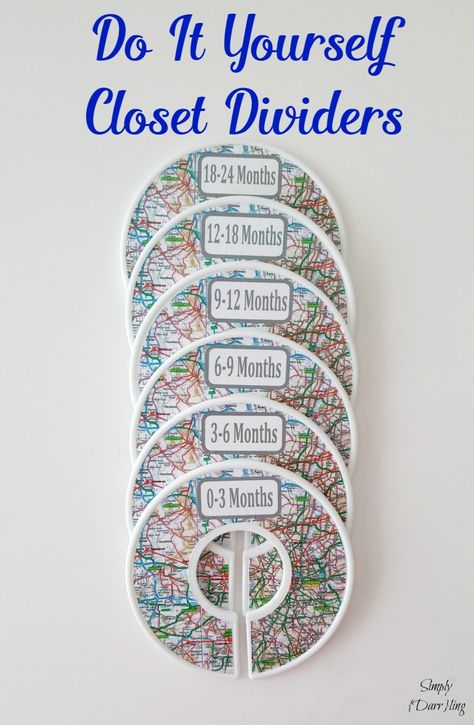 Diy Clothes Dividers, Closet Dividers Diy, Diy Nursery Closet Dividers, Organize Nursery, Nursery Closets, Diy Nursery Closet, Audrey Victoria, Travel Themed Room, Nursery Closet Dividers