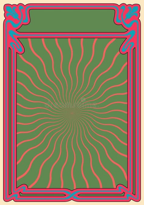 Psychedelic Art Nouveau Frame Set Stock Illustration - Illustration of drawing, placard: 180272201 Psychadelic Art Nouveau, Retro Border Design, Art Nouveau Colors, Art Nouveau Frames And Borders, Art Nouveau Poster Design, Retro Design Poster, Art Nouveau Border, Art Nouveau Frame, Border Illustration