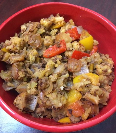 Healthy Eatin' No Repeatin'- Mofongo Stuffing Mofongo Stuffing, Turkey Stuffing Recipe, Mofongo Recipe, Turkey Stuffing Recipes, Boricua Recipes, Turkey Stuffing, Empanadas Recipe, Stuffing Recipes, Latin Food