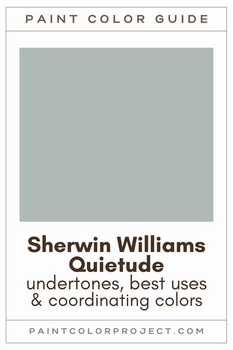 Looking for the perfect green paint color for your home? Let’s discuss Sherwin Williams Quietude and see if it might be just what your space needs. Sw Quietude Exterior, Colors That Go With Quietude, Dew Drop Sherwin Williams, Meadow Sage Sherwin Williams, Sherwin Williams Eventide, Mt Etna Sherwin Williams, Cadet Sherwin Williams, Quietude Sherwin Williams, Dried Thyme Sherwin Williams