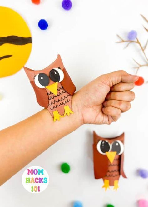 Owl Puppet Craft, Mammal Crafts For Preschool, Paper Plate Owl Craft, Owl Craft For Kindergarten, Owl Kids Crafts, Easy Owl Craft, Owl Crafts For Preschoolers, Owl Kindergarten, Harry Potter Crafts For Kids Easy